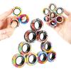 3pcs Anillos Magnéticos para Dedos Coloridos Set de Juguetes Fidget Imanes para Adultos Anillos Giratorios para Aliviar el Estrés Alivio de la Ansiedad Terapia