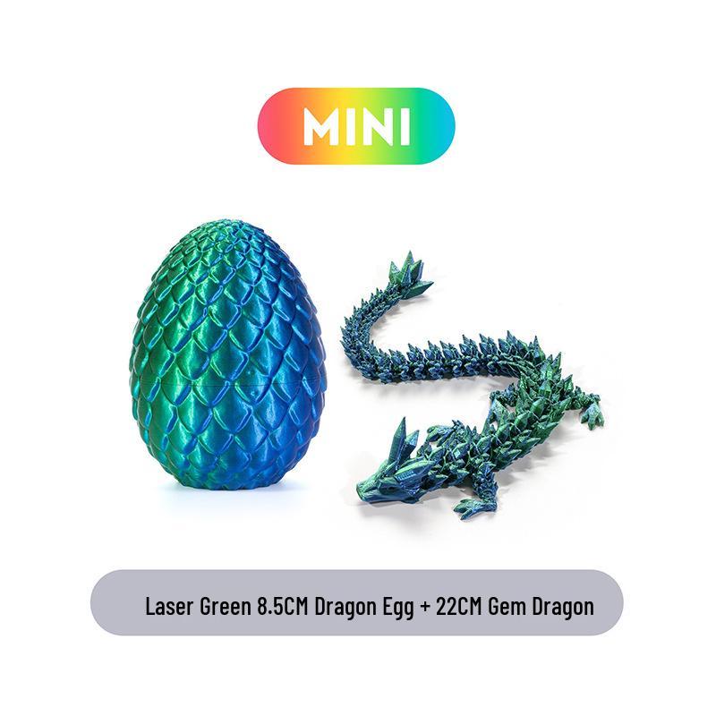 3D Printed Gradient Dragon Egg Model Toy - Creative Chinese Dragon Desk Ornament Gift