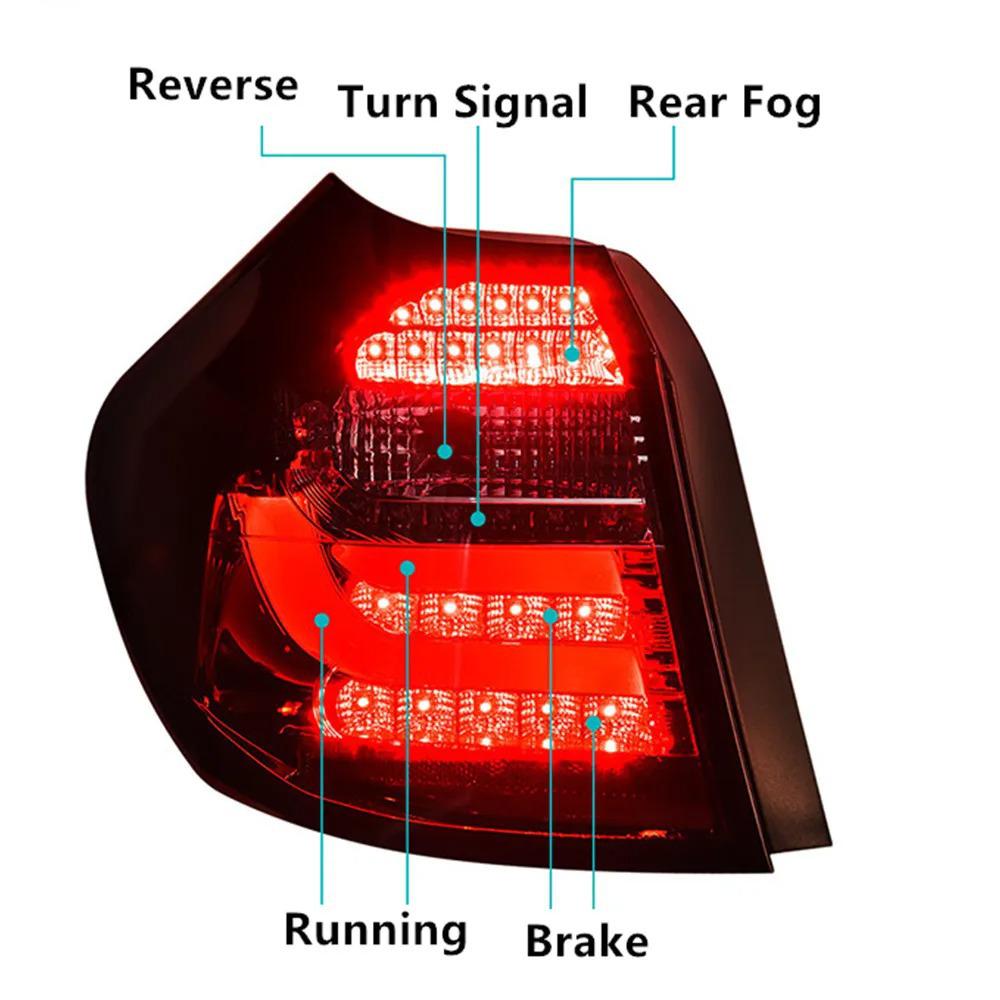 Compatible LED Taillights for 04-11 BMW 1 Series E87/E81 - 120/130 Modified with Daytime Running, Brake, and Reverse Functions.