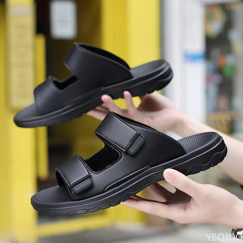 Fashion Summer Beach Men Sandals Outdoor Male Retro Comfort sandal Holiday Casual leather Men Flip Flops Anti slip Fashion Male slippers