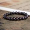 Myanmar Agarwood 8mm Bead Bracelet: Water-Sinking, Single Strand Women's Buddhist Prayer Beads