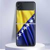 Bosnia And Herzegovina Flag For Samsung Galaxy Z Flip 5 4 3 5G Phone Case Black Hard Cover ZFlip 5 4 3 Luxury Shockproof Bumper