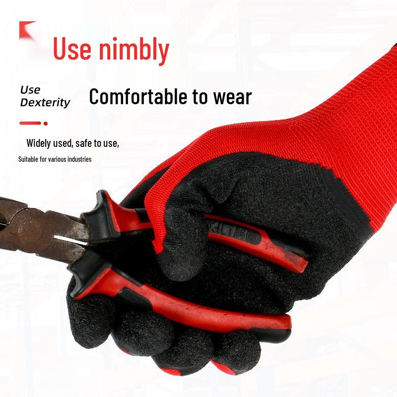 High-Elastic, Wear-Resistant, Breathable Construction Gloves for Handling and Loading