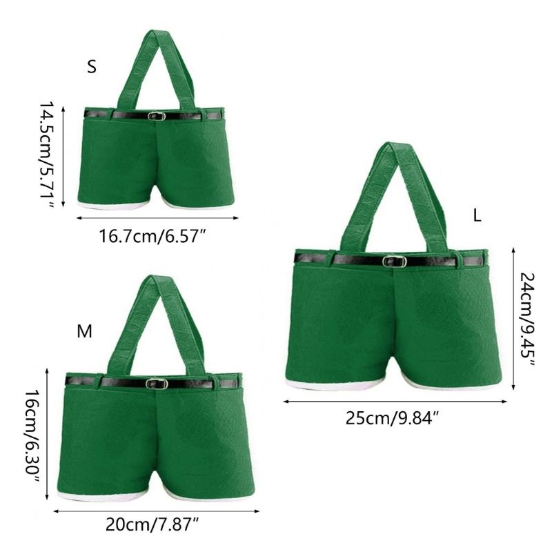 Christmas Santa Pants Gift Bag Large Handbag Candy Wine Bag Trousers Wedding Candy Bag for Wedding Holiday New Year Gift