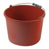 Construction Bucket, Red, Plastic Handle, 16L, Round, Strong Bottom, Vorstahl
