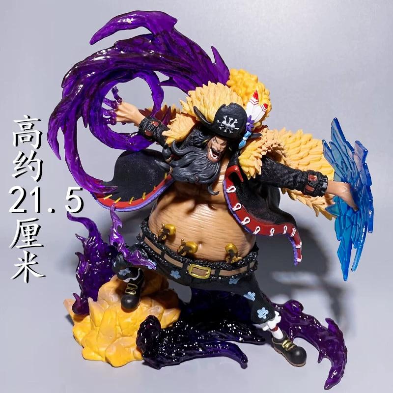One Piece Blackbeard Action Figure Pvc Collectible Statue Dark Ice Devil Fruit Power Desktop Decoration For Anime Collection