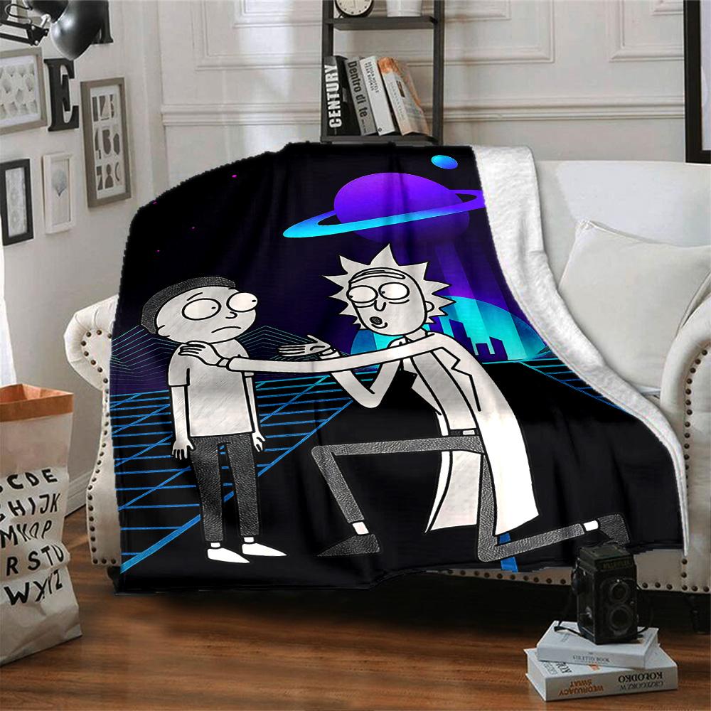1pc Space Adventure Duo flannel Blanket for Super Soft Cute Comfort Blanket for Travel Bedding Couch Sofa Blanket Y82577