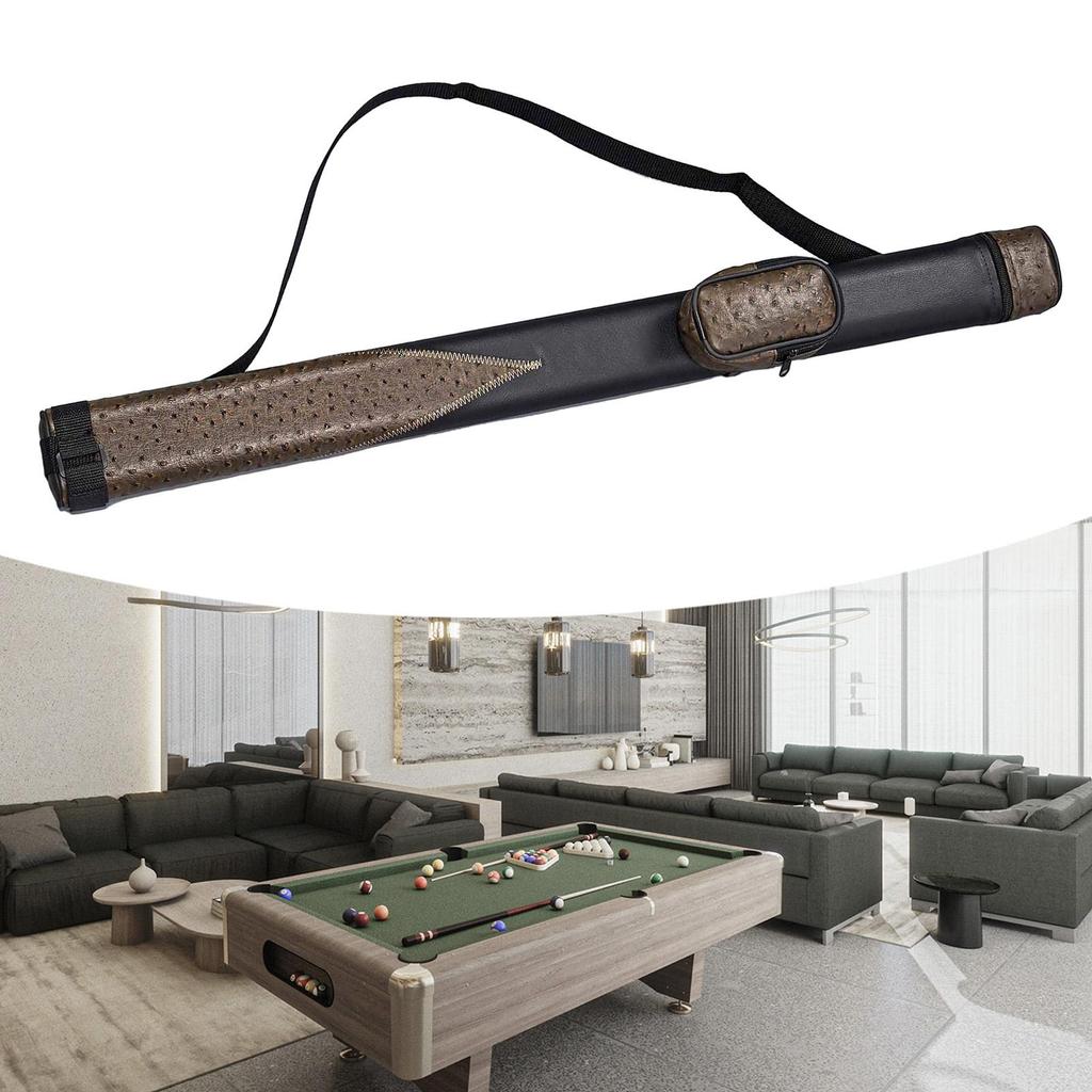 Pool Cue Case Adjustable Shoulder Strap Portable Container Carrying Bag Billiard Cue Sticks Case for Women Men 1/2 Snooker Club