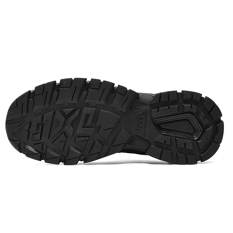 Jeep Black Warrior Fabric Comfortable Trendy Versatile Low-Top Hiking Shoes Men Sneaker P510912068