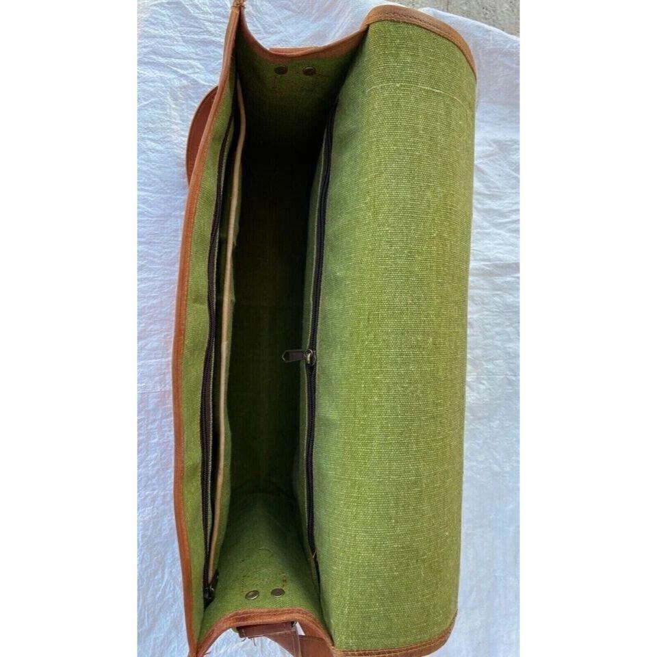 Geantă de umăr pentru laptop nou Genuine Vintage Satchel din piele lucrată manual