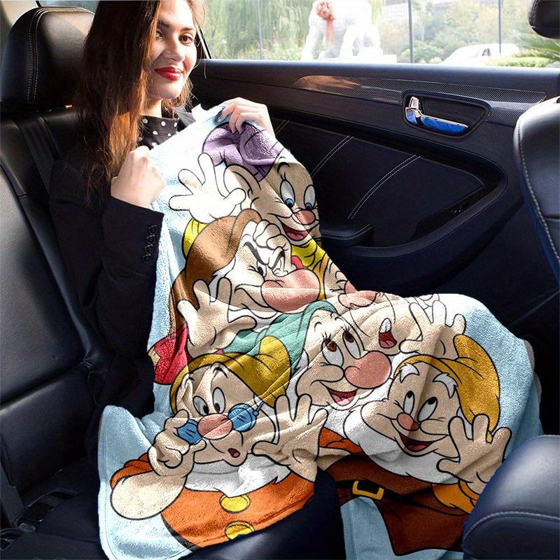 1pc, Home Decor: Seven Dwarfs Flannel Blanket Perfect Gift for Bedroom, Living Room, Travel, Camping, Car