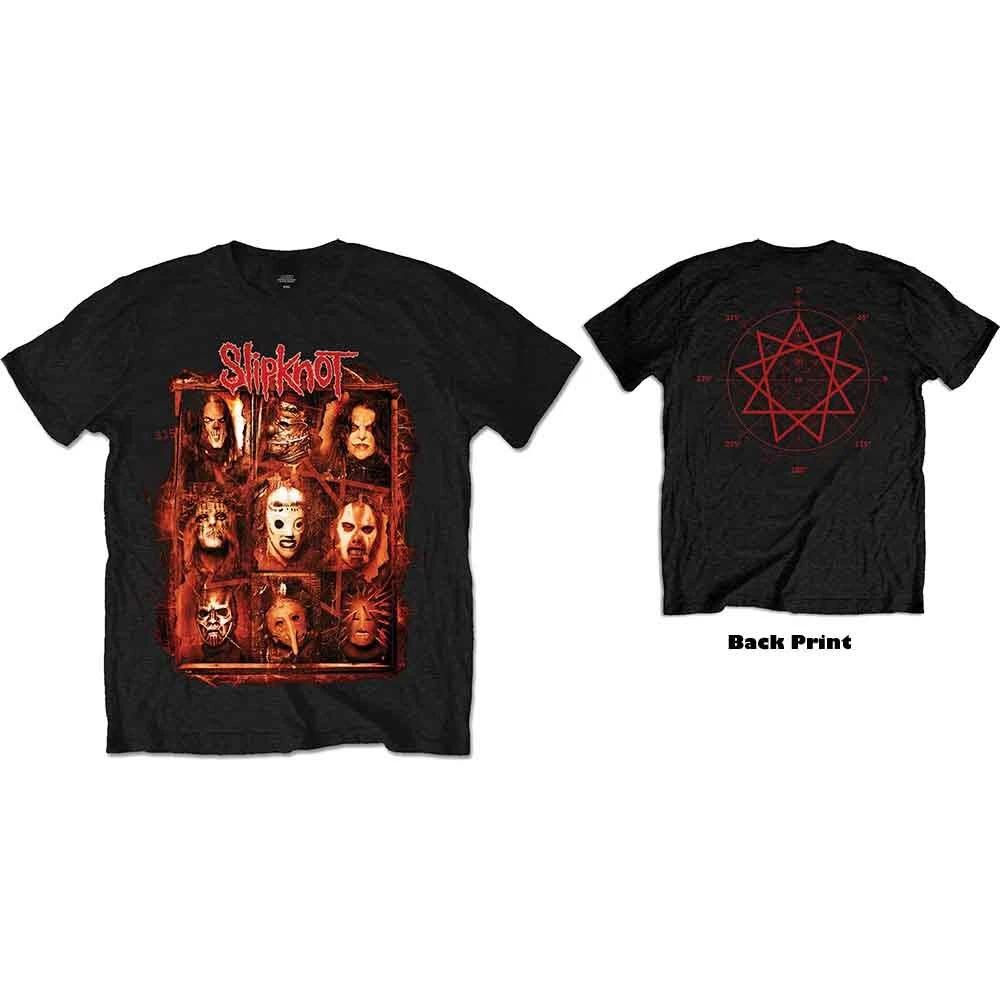 Slipknot Men s Rusty Face Short Sleeve T-Shirt, Black, Small L