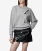 ALEXANDER McQUEEN Slash Detail Sweatshirt - Melange Grey / 794769Qlac81020