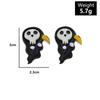 Funny Halloween Earrings Simulation Plastic Face Pumpkin Ghost Death Halloween Earrings.