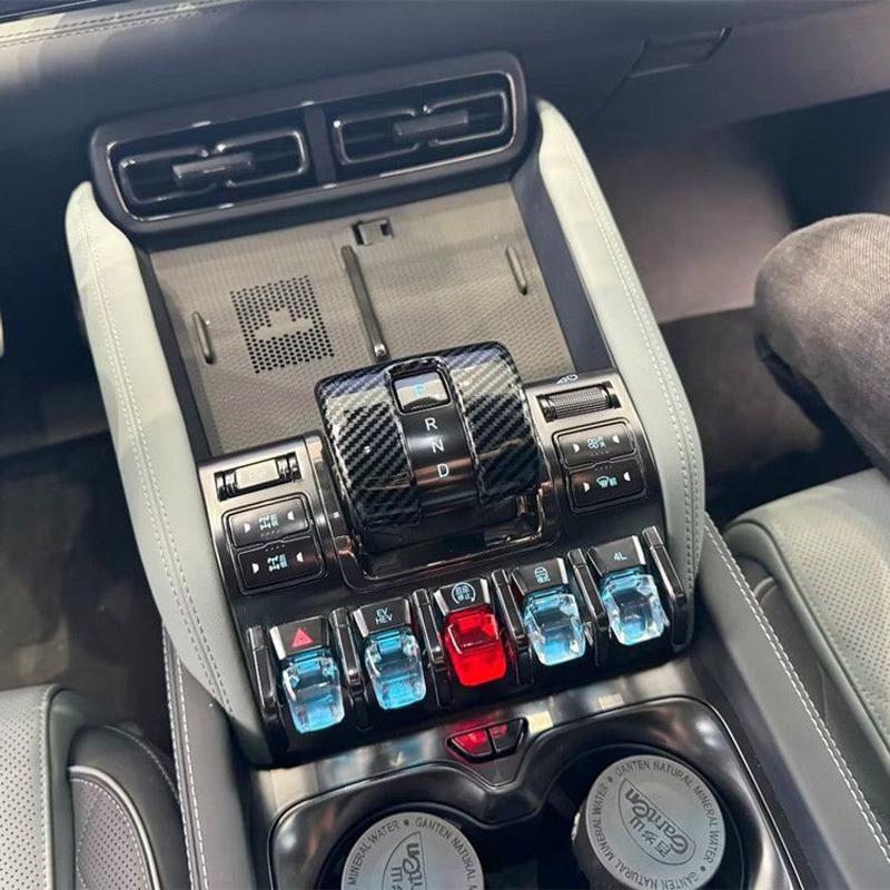 For BYD SHARK 6 2025 Accessories ABS Carbon Shift Knob Cover Car Gear Lever Head Trims Interior Sticker Styling