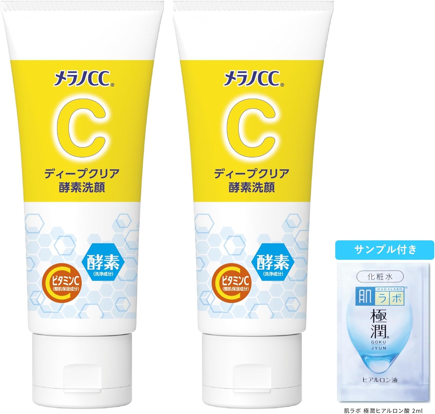 Melano CC Deep Clear Enzyme FaCe Wash 130 г X 2 упаковки Набор содержит фермент витамин C + gokujun saChet set of 2