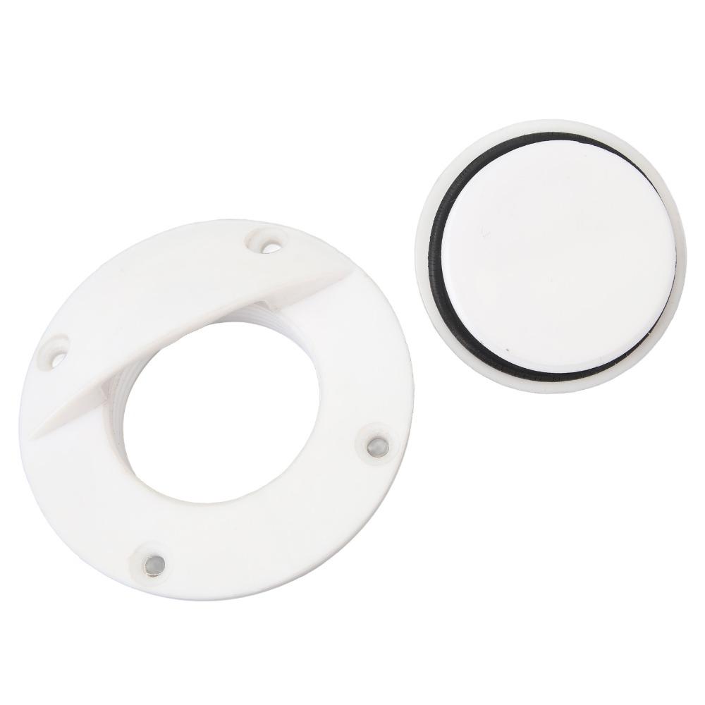 White Transom Drain Plug Nylon Scupper Drain Valve Boat Drain Plug Kit  Marine Drainage
