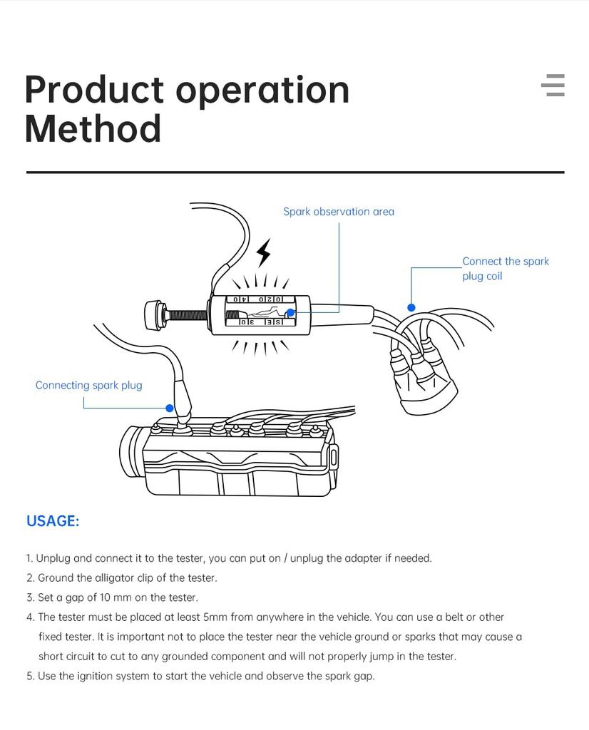 Auto Spark Plug Tester Wire Coil High Energy Ignition System In Line Car Circuit Diagnostic Test Repair Tools