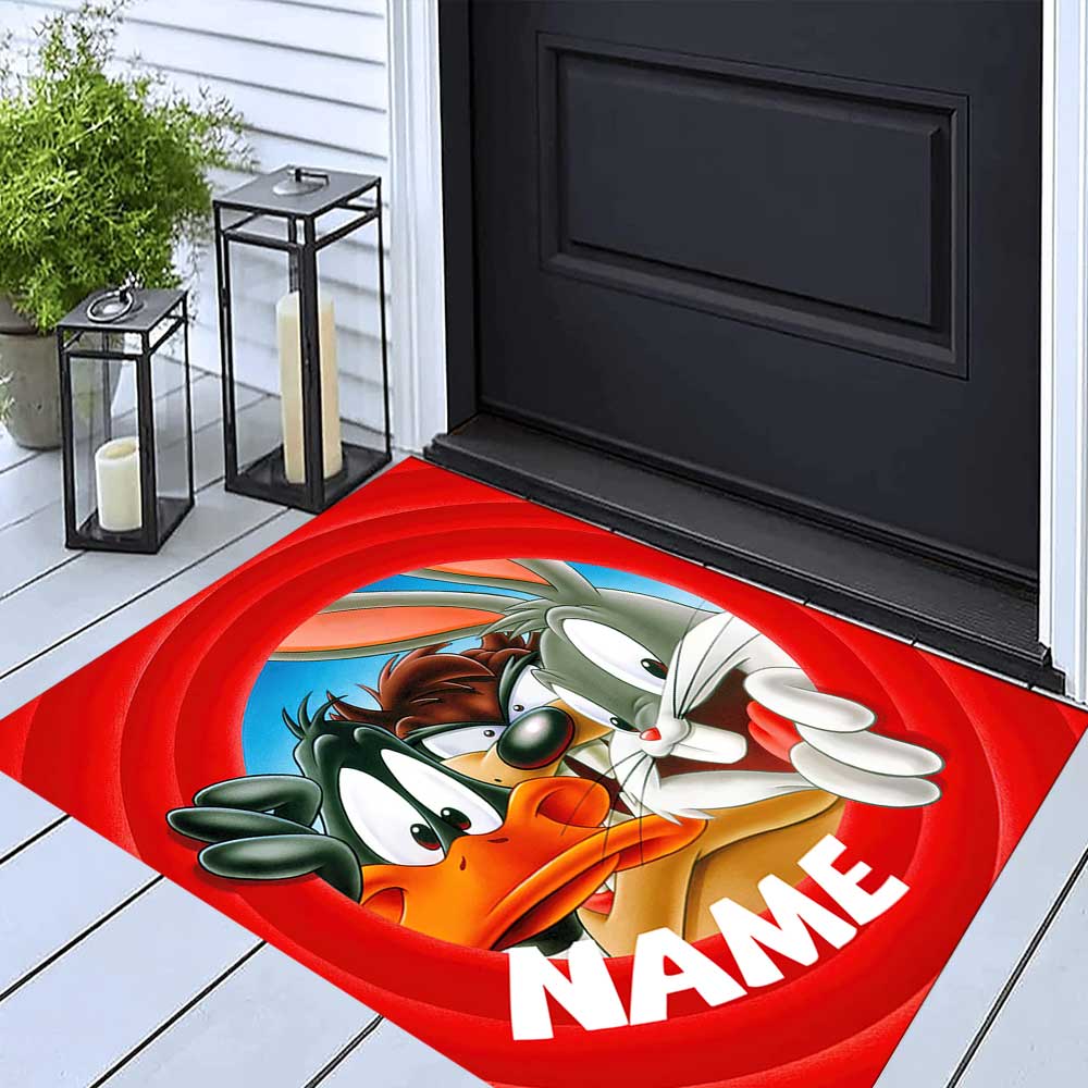 Warner Bros. Películas (7) Personaliza tu alfombra con nombre, cojín para silla de oficina, regalo para dormitorio sala de estar del hogar.