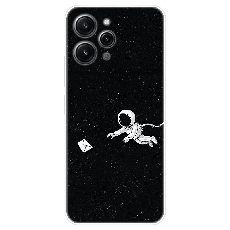 Para xiaomi redmi 12 redmi12 4g caso macio silicone capa traseira dos desenhos animados caso de telefone criatividade
