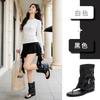 Mezzanin Retro Hong Kong Stil coole Stiefel Sommer neue Ein-Wort-Sandalen vielseitige flache Sandalen Strand Damenschuhe Trend