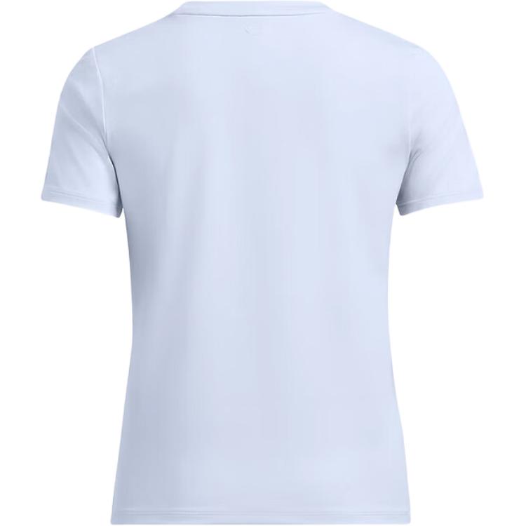 Under Armour Breathable Comfortable Solid Color Round Neck Pullover Dopamine Short Sleeve T-Shirt Women T-Shirt Light-Blue 1379155-464