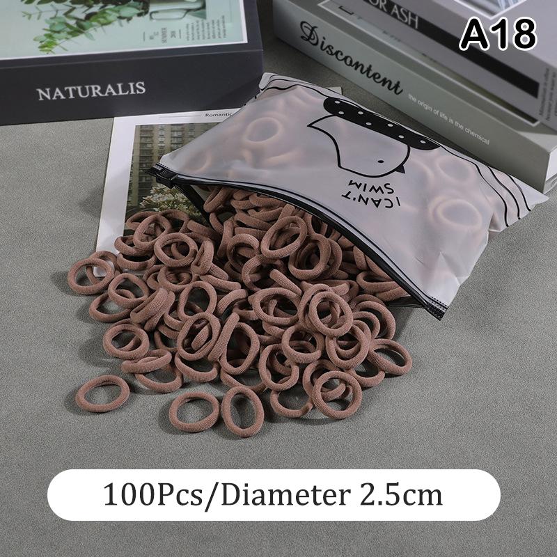 

100Pcs Colorful Rubber Band For Baby Girls Elastic Hairbands Infants Pigtail Holders Hair Accessories No Hair Damage Hair Rope