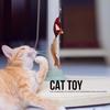 Plastic Simulation Telescopic Pet Cat Funny Teaser Dangler Rod Stick with   Catnip Interactive Training Toy