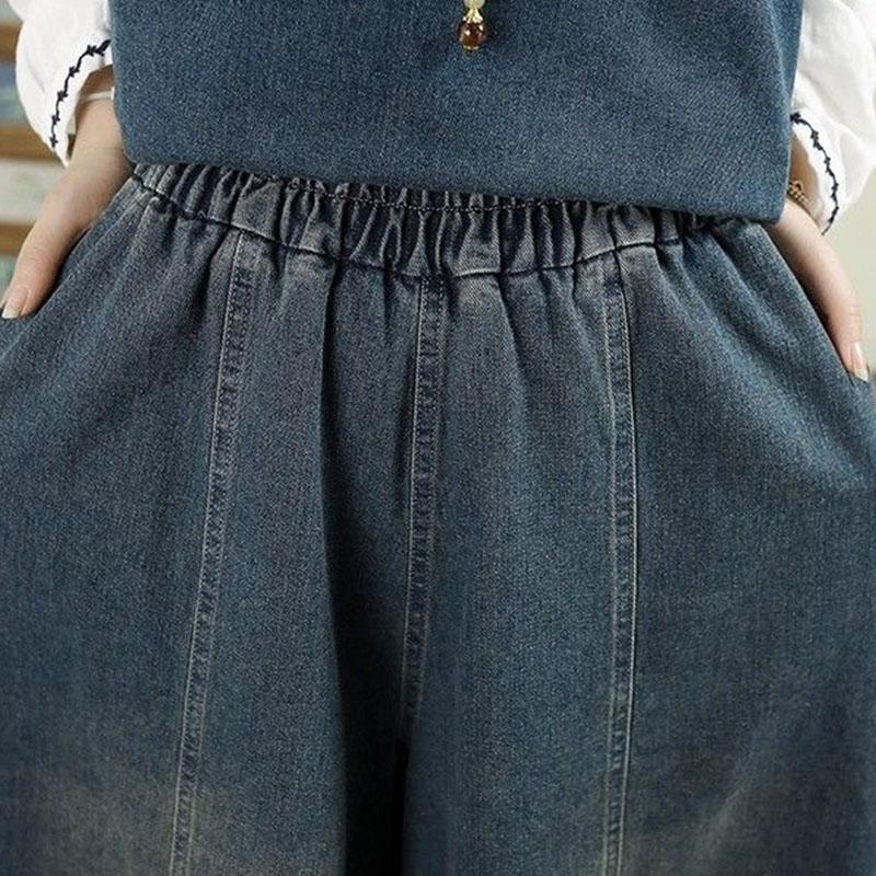 Pants for Women Plus Size Thickened Stretchy Elastic High Waist Long Trousers Solid Colour Fleece Casual Wide Leg Jean Pants
