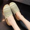 Home Linen Slippers Printed Cute Fashion Non-slip Breathable Fashion Versatile EVA Thick Bottom Couple Hemp Slippers
