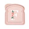 Initials Marked Toast Box Alphabet A-Z Reusable Sandwich Container Box Food Container Sealable Container Small Container