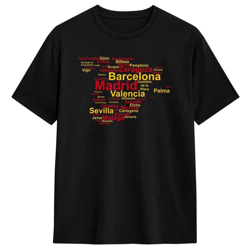Powerful Spanish Bull with National Flag TShirt Unisexs Y2K Retro TShirts Summer ONeck Harajuku Tee Shirt Oversized Clothes