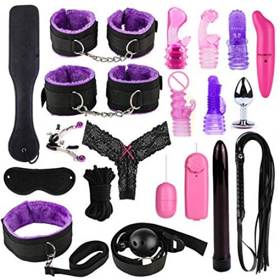 19pcs Adult Toys Fun Bed Game Fetish Restraints Play Set Binding Games Toys For Couple