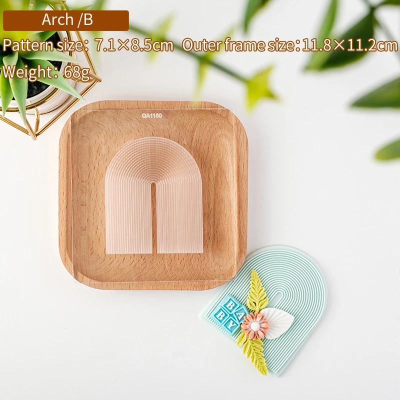 Boho Arch Rainbow Cookie Cutter Mold Bohemian Arched Cake Decorating Tool Birthday Wedding Baby Shower Biscuit Stamp for Baking