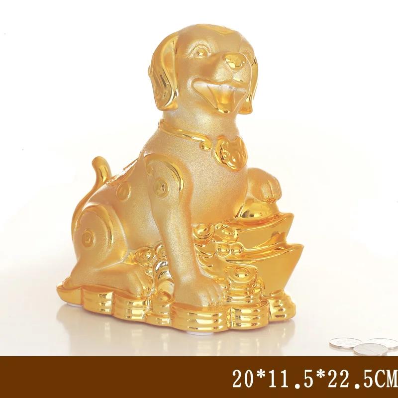 1PCS handmade ceramic cute twelve zodiac monkey chicken dog mouse dragon piggy bank home storefront front desk decoration