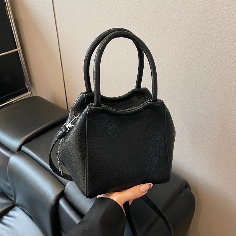 High-end Women's Bucket Bag Solid Casual Pu Leather Shoulder Bags Trendy Large Capacity Handbags Korean Versatile Crossbody Pack