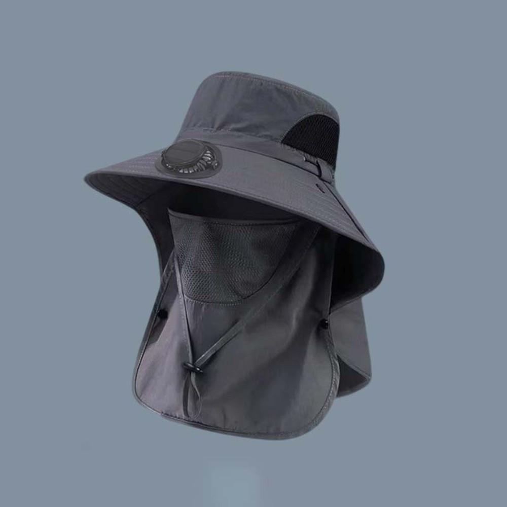 Long-lasting Fishing Sun Shading Cap Portable Wide Brim Fan Hat for 3.7V/300mAh Gardening