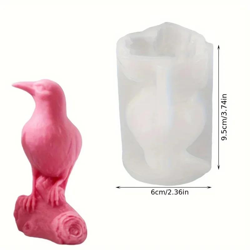 3D Crow Branch Silicone Candle Mold DIY Handmade Aroma Candles Creative Home Desktop Decor Epoxy Resin Crafting Top Quality