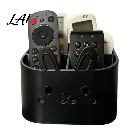 3D Printed Storage Container Remote Control Holder Animal Design Box Desk Organizer for Desk 4-Compartments TV Caddy Desktop