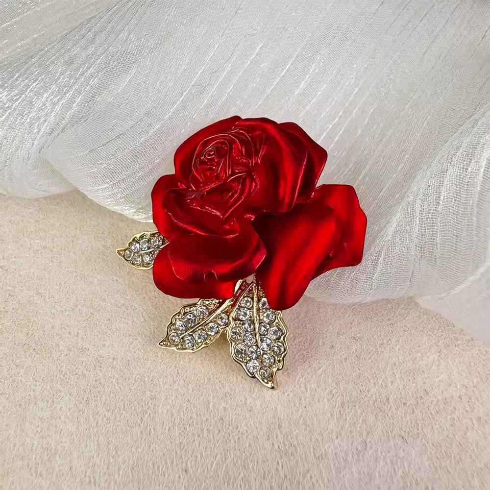 

Exquisite Valentine s Rose Brooch: Romantic Women s Lapel Pin for Weddings and Suits