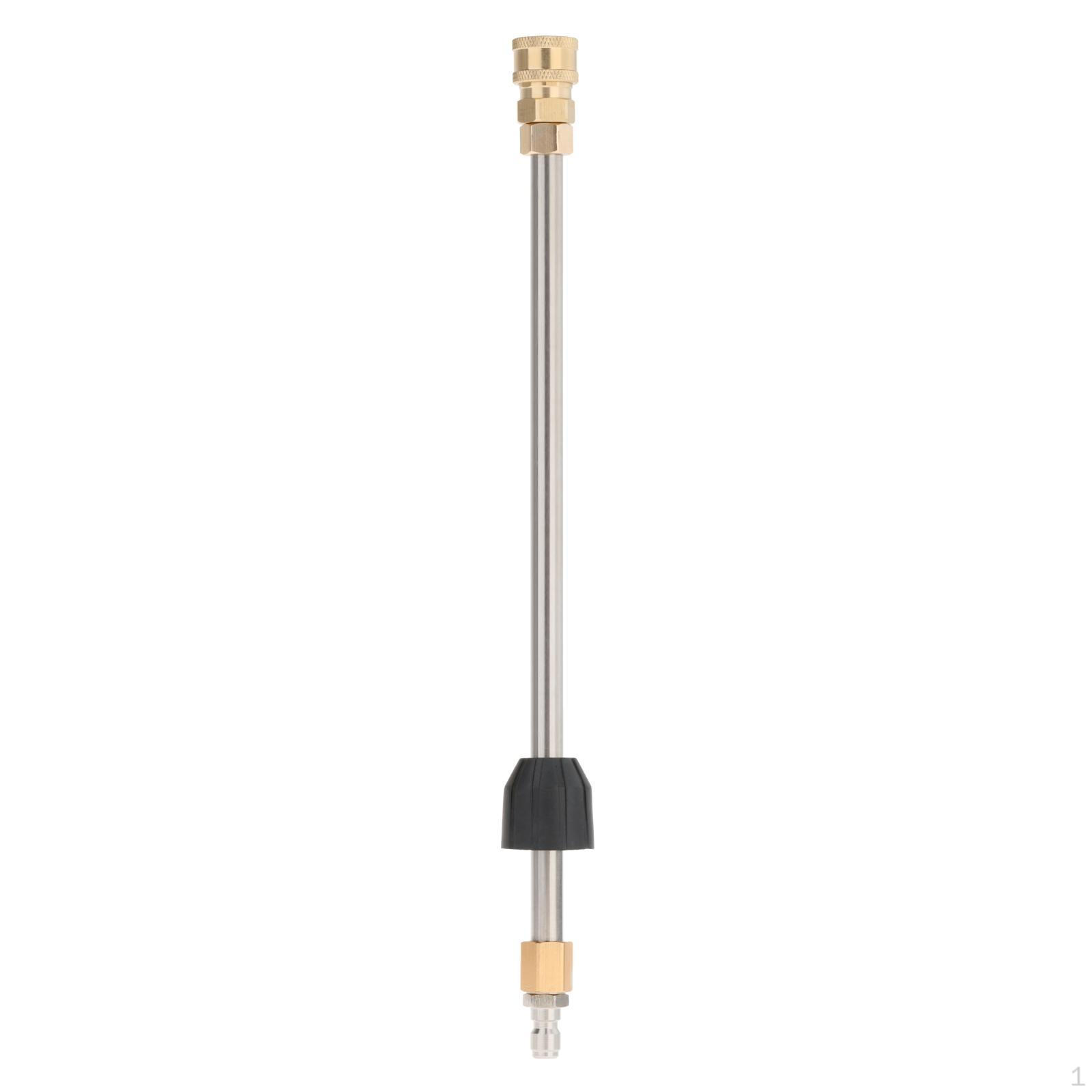 

1/4 Extension Quick Connect Wash Heavy Duty Wall Pressure Washer Wand Stainless Steel Durable 38CM