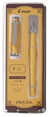 PILOT Prera F Penna Stilografica Fine Calda PFPR1WYF, Pennino, Giallo,