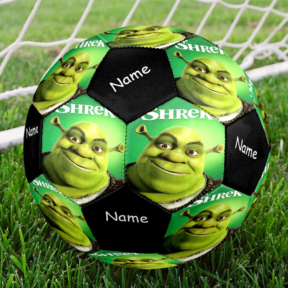 Custom Name Shrek Theme Size 5 Soccer Ball, Suitable for Both Indoor and Outdoor Matches, a Gift Suitable for Everyone.