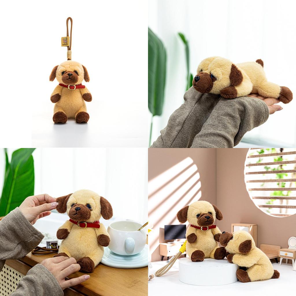 Cartoon Plush Puppy Pendant With Soft Short Pile For Kids And Gift Decor