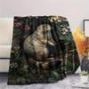 1PC Cute Little Groundhog  Print FlAannel Blanket, High Quality Comfortable for All Seasons, Home Decor, Warmth and Comfort