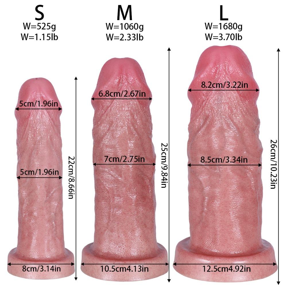 Oversized Extra Thick Silicone Realistic Dildo - Female Adult Pleasure Toy