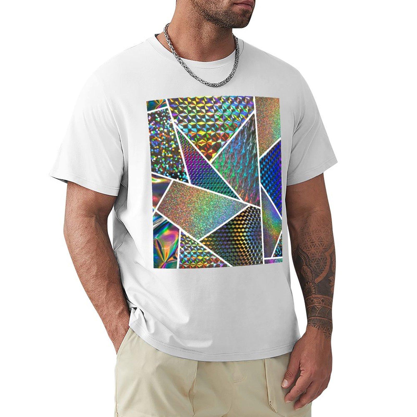 Holo TShirt anime stuff tops oversized mens t shirts S