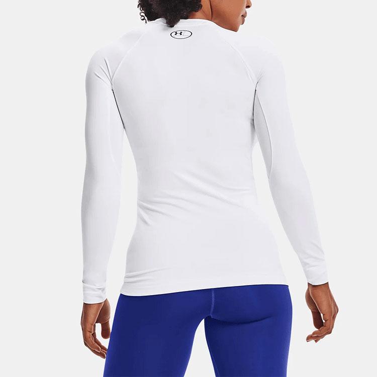 Under Armour Round Neck Sports Training Long Sleeve T-Shirt Women tops White 1368701-100