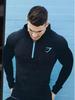 חולצת אימון ארוכה עם קפוצ'ון לגברים GYMSHARK גיבור-על מתייבשת במהירות