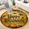1pc Halloween Pumpkins Office Round Area Rug, Under Office Chairs Bedroom Living Room Home Decor, Room Deco